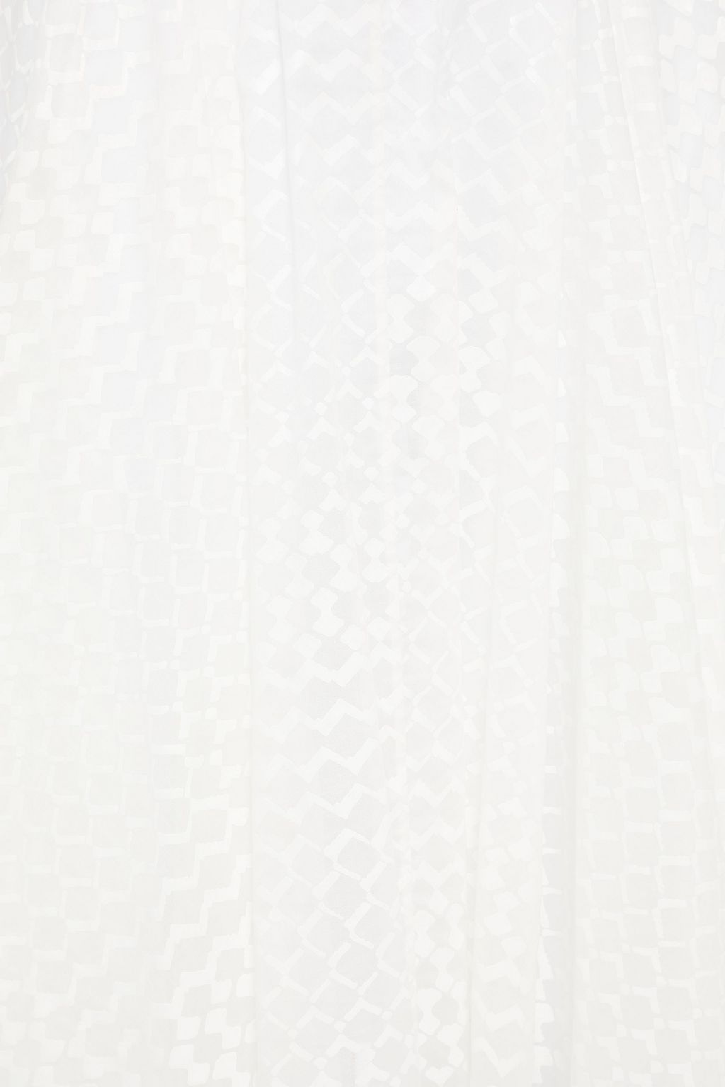 ALAÏA Gathered printed cotton-voile midi skirt