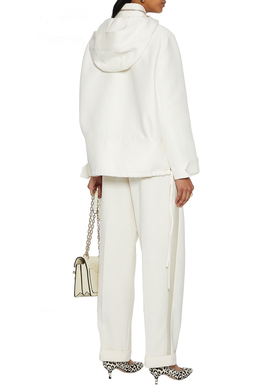 VALENTINO GARAVANI Cotton and silk-blend hooded jacket