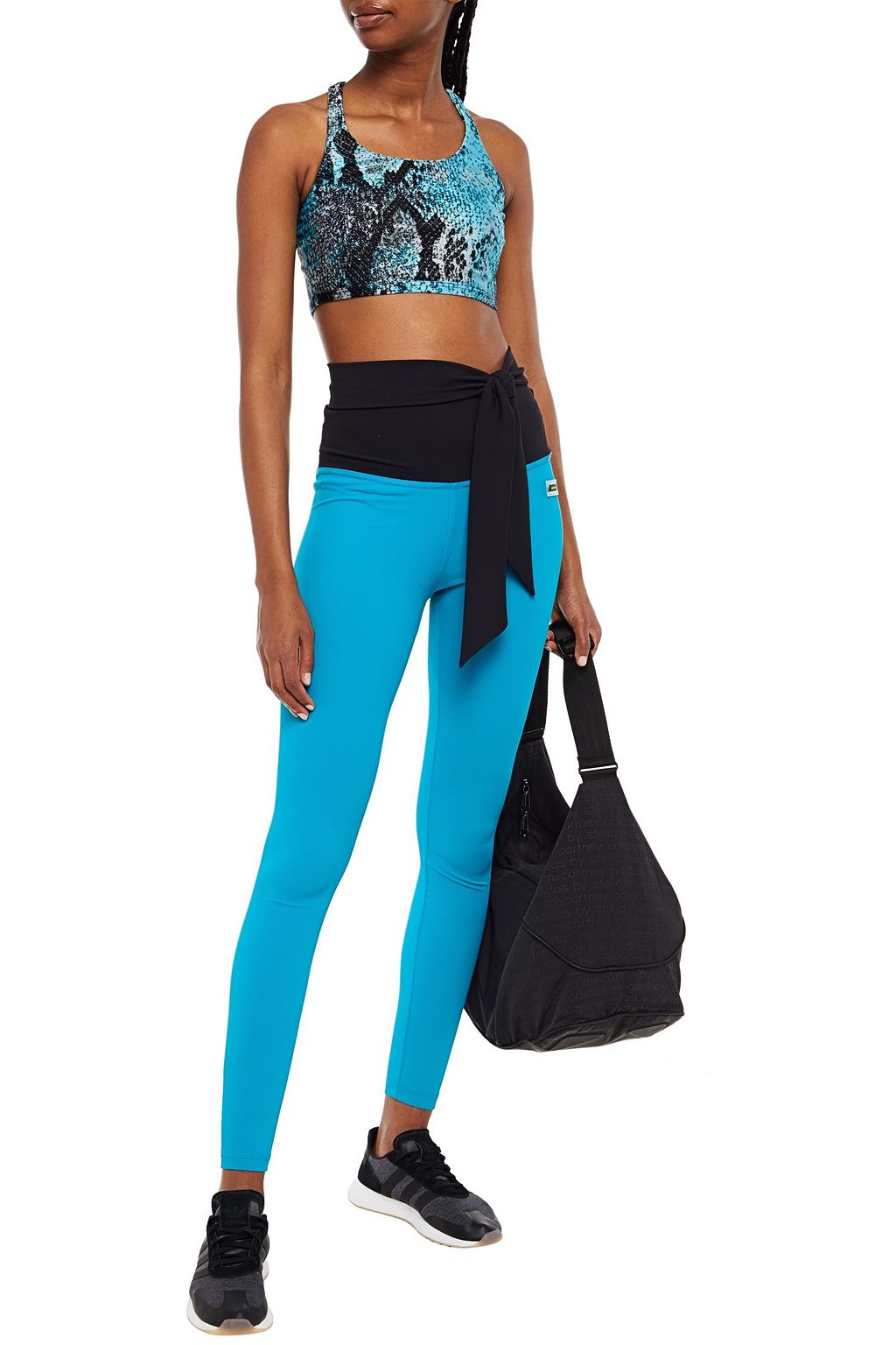 MSGM Snake-print stretch sports bra