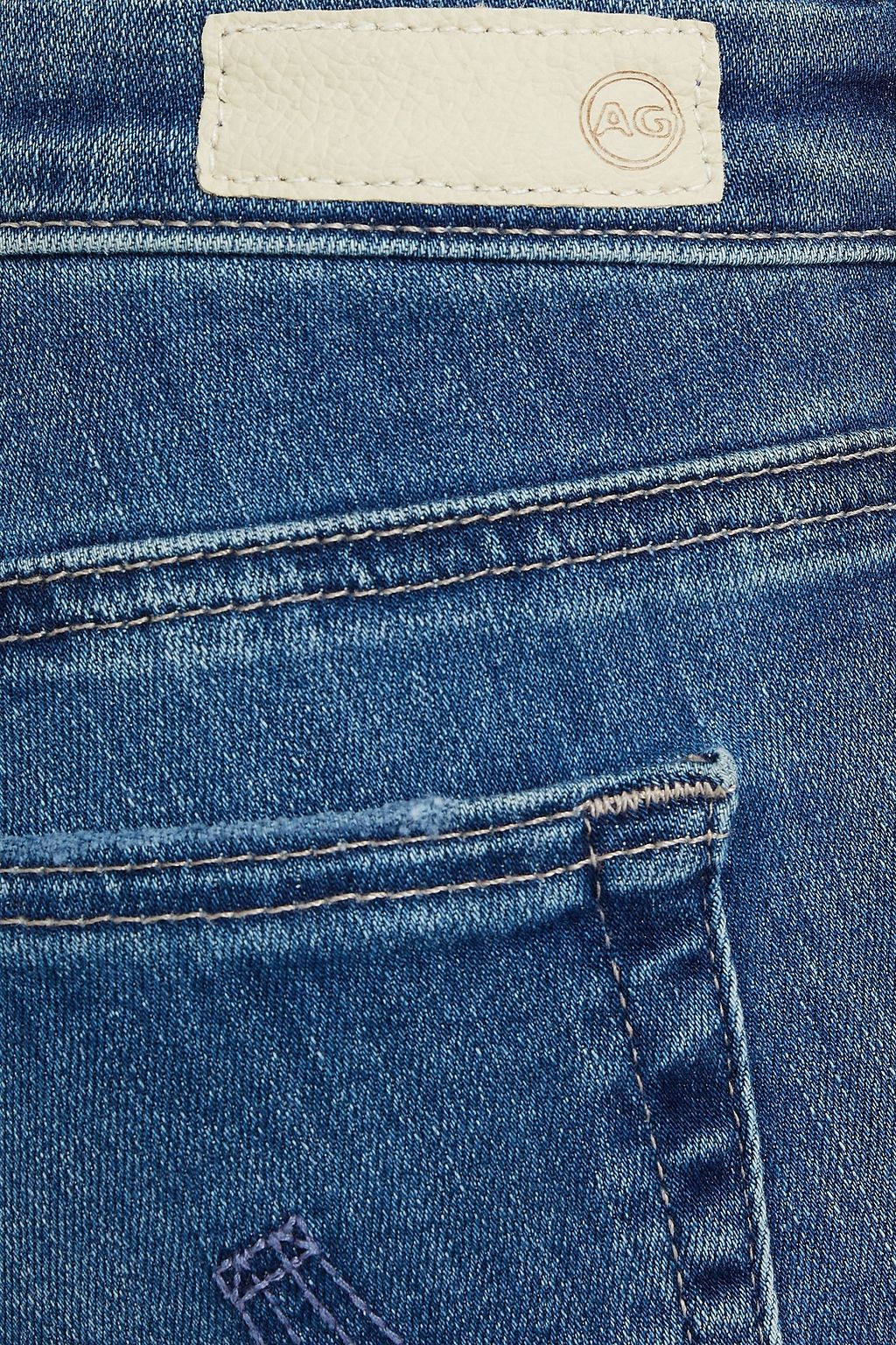 AG JEANS Legging Ankle frayed low-rise skinny jeans