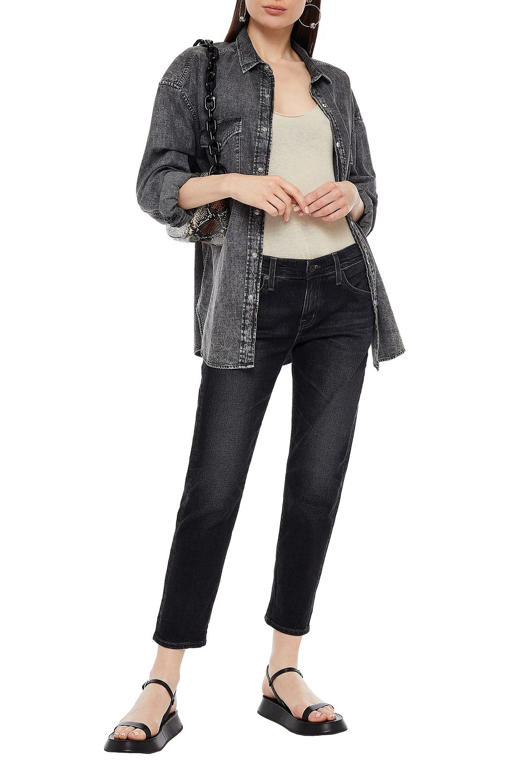 AG JEANS Ex-Boyfriend Slim cropped boyfriend jeans