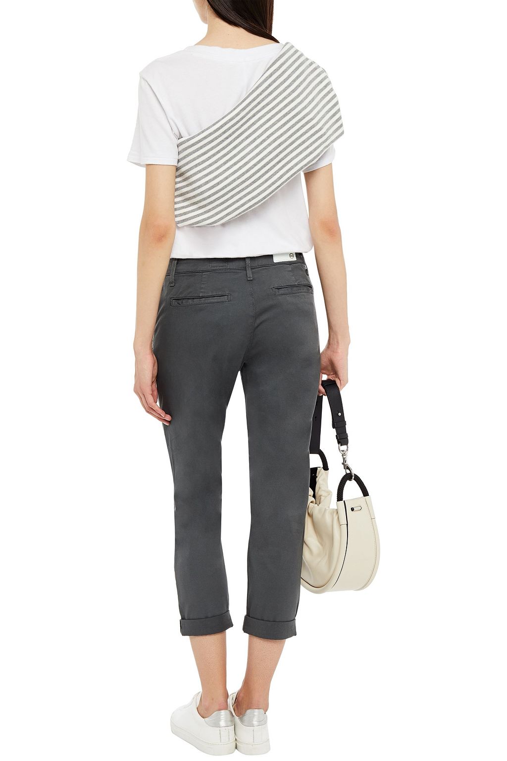 AG JEANS Caden cropped cotton-blend twill slim-leg pants