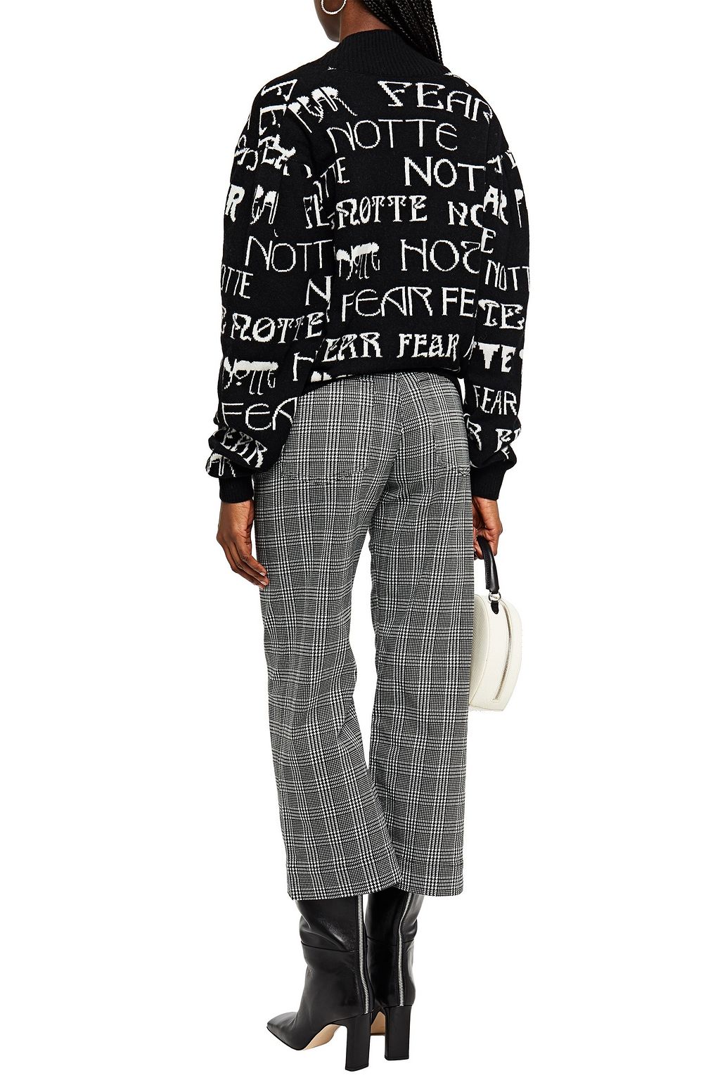 MSGM Jacquard-knit wool-blend sweater
