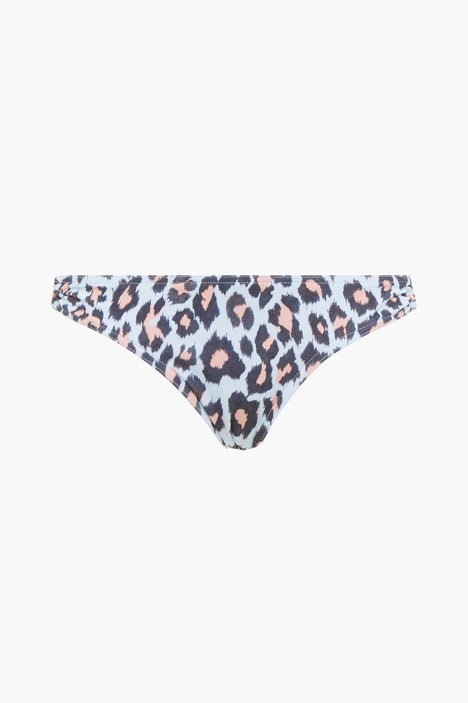 Zimmermann Separates Sculpt Link Leopard-print Low-rise Bikini Briefs In Sky Blue