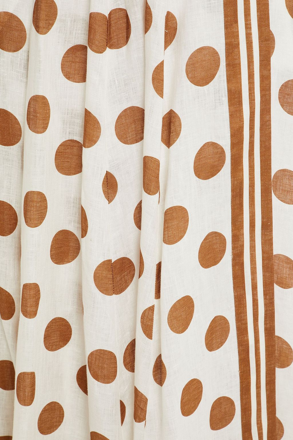 ZIMMERMANN Empire polka-dot linen midi wrap skirt