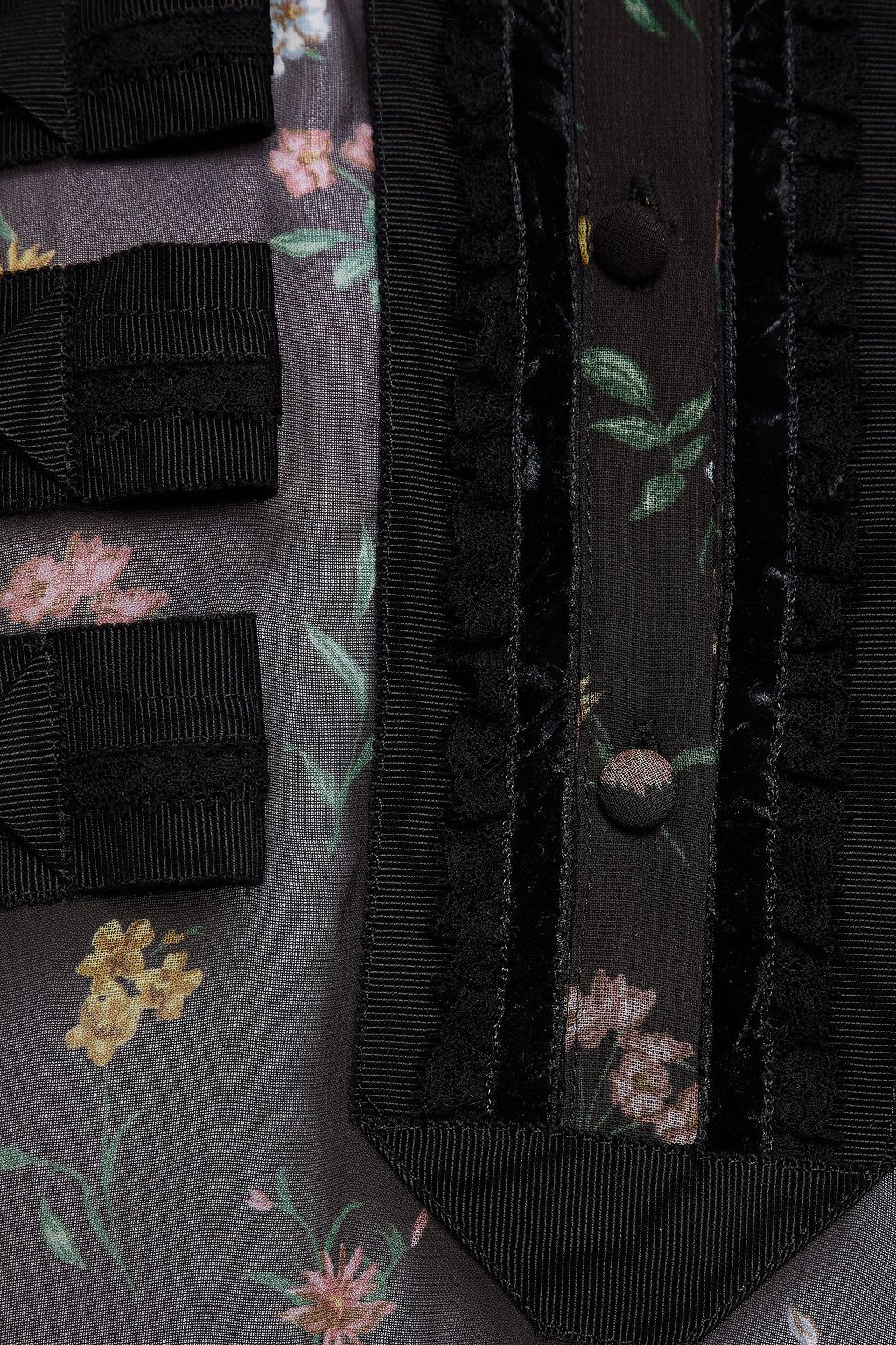 COACH Embellished floral-print cupro-chiffon shirt