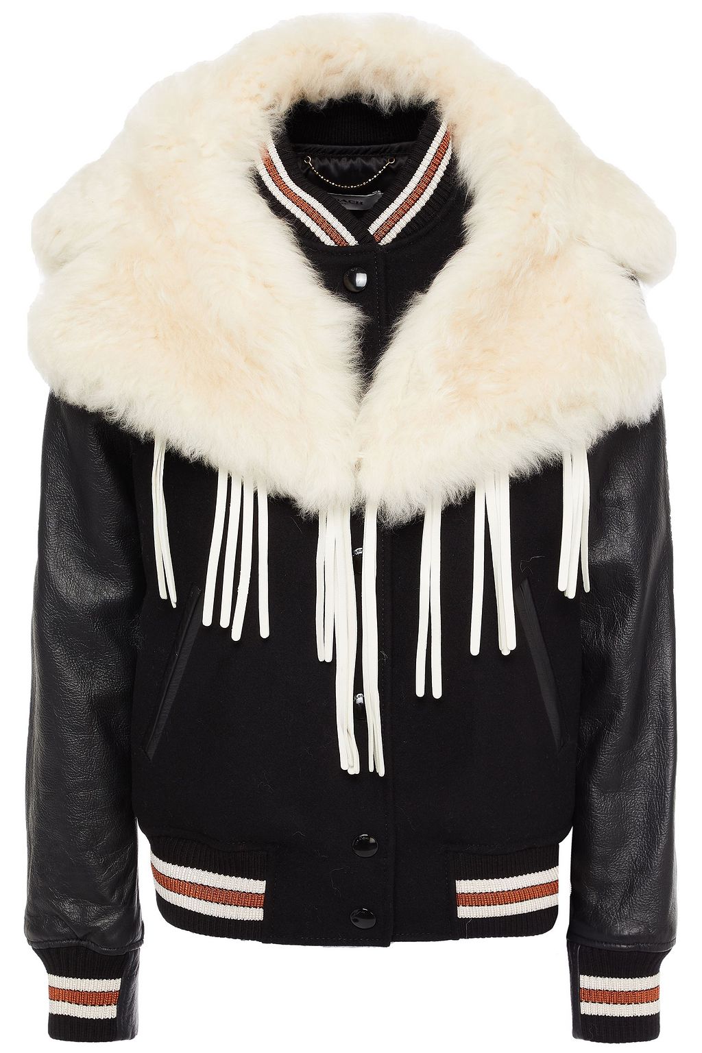 coach shearling varsity jacket