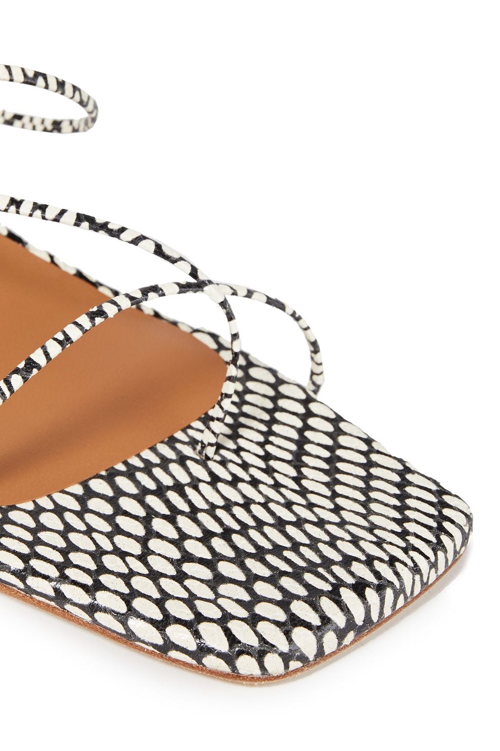 REJINA PYO Snake-effect leather mules