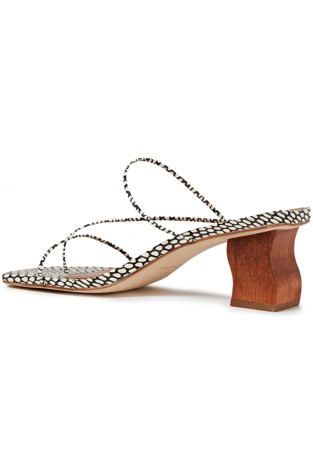 REJINA PYO Snake-effect leather mules