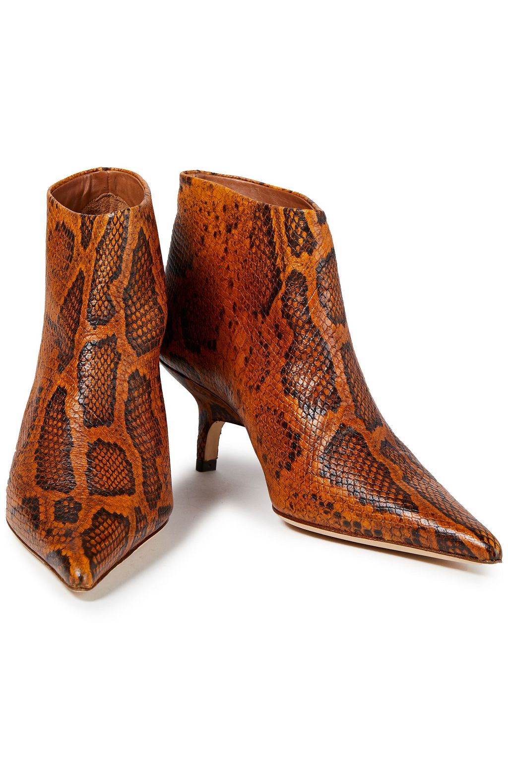 REJINA PYO Snake-effect leather ankle boots