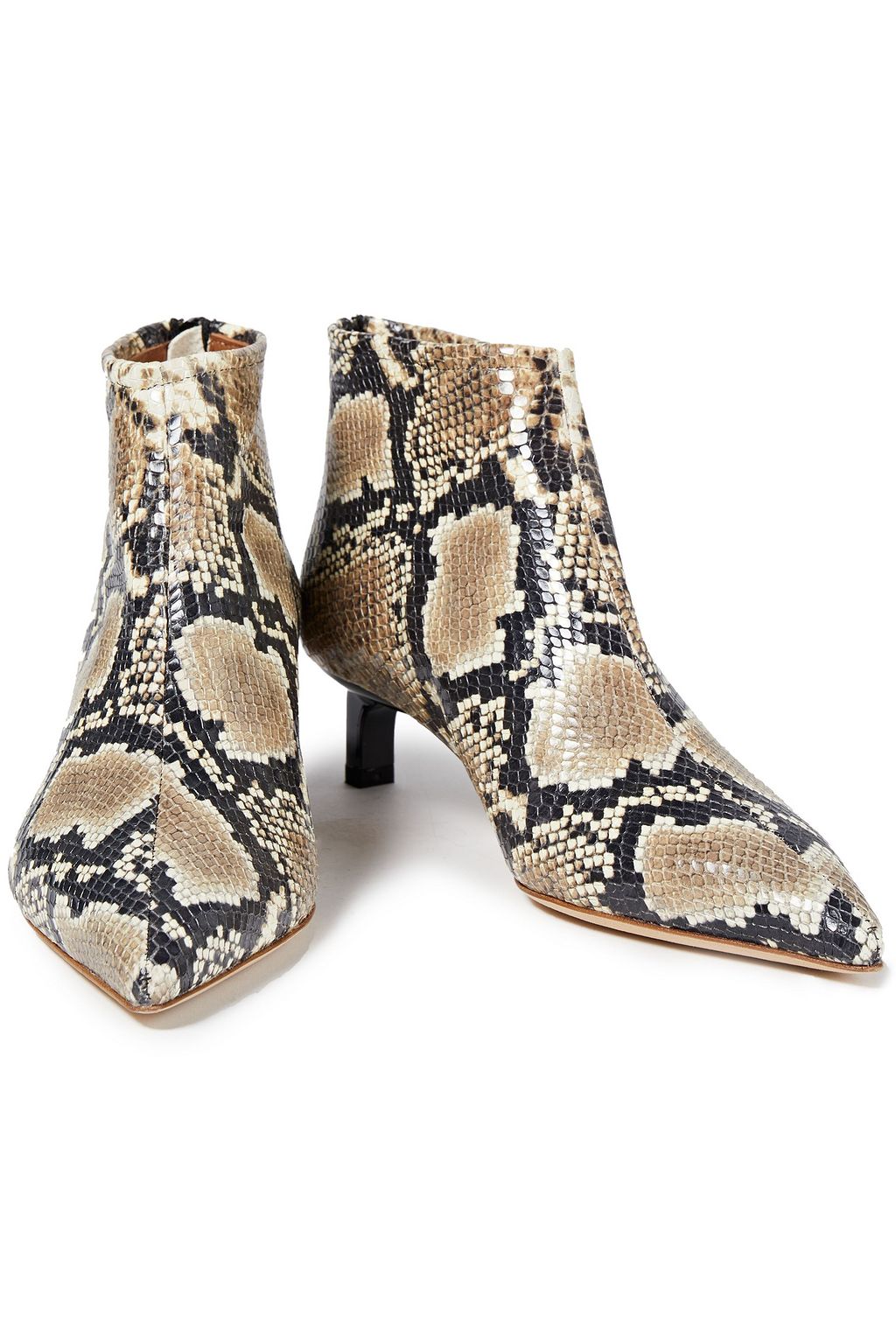 REJINA PYO Snake-effect leather ankle boots