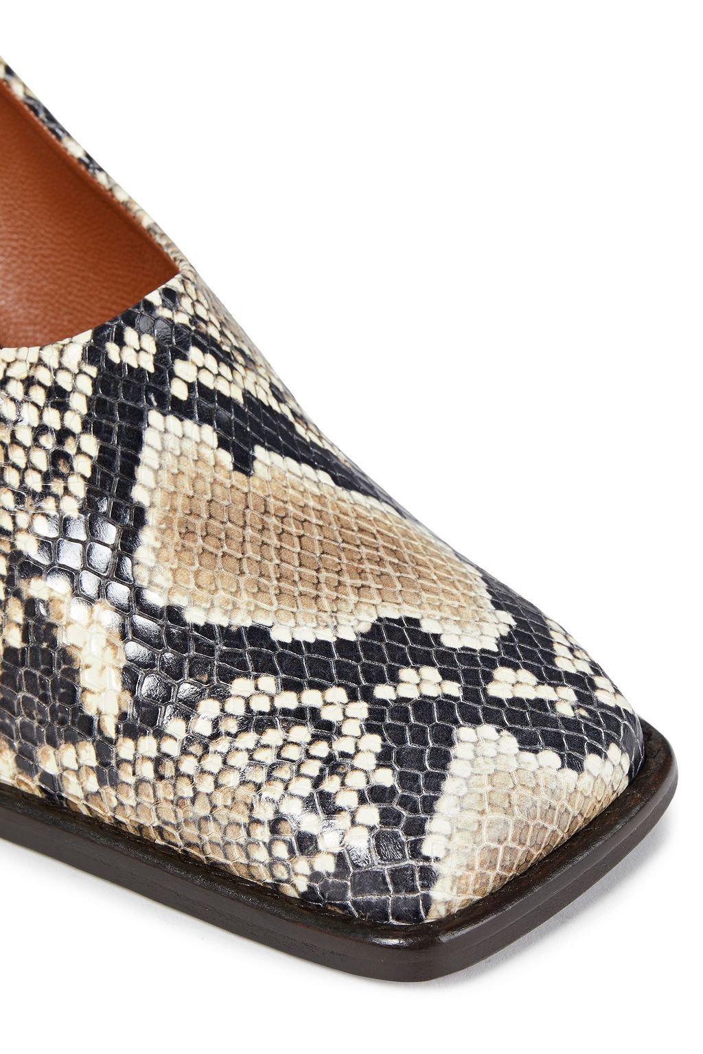 REJINA PYO Snake-effect leather pumps