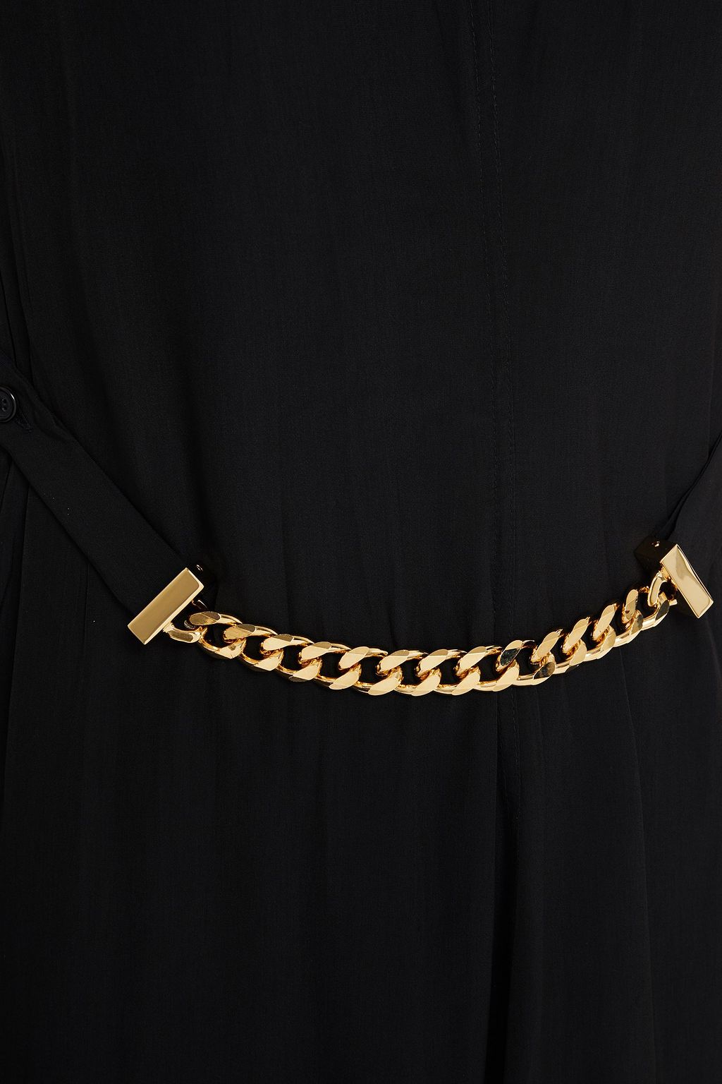 JW ANDERSON Chain-trimmed gathered washed-satin dress