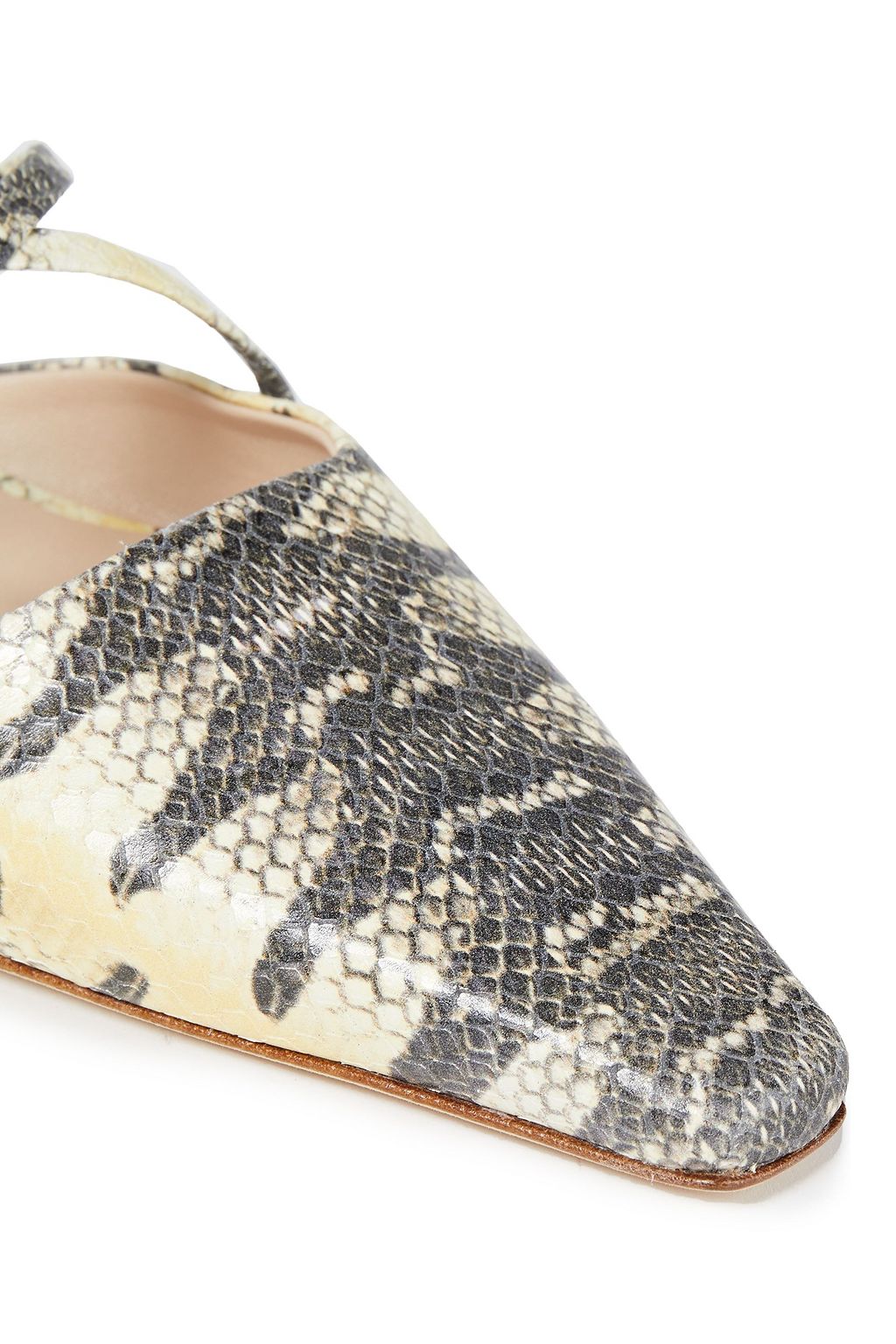 REJINA PYO Snake-effect leather mules