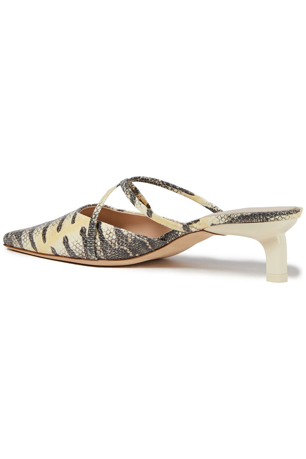 REJINA PYO Snake-effect leather mules