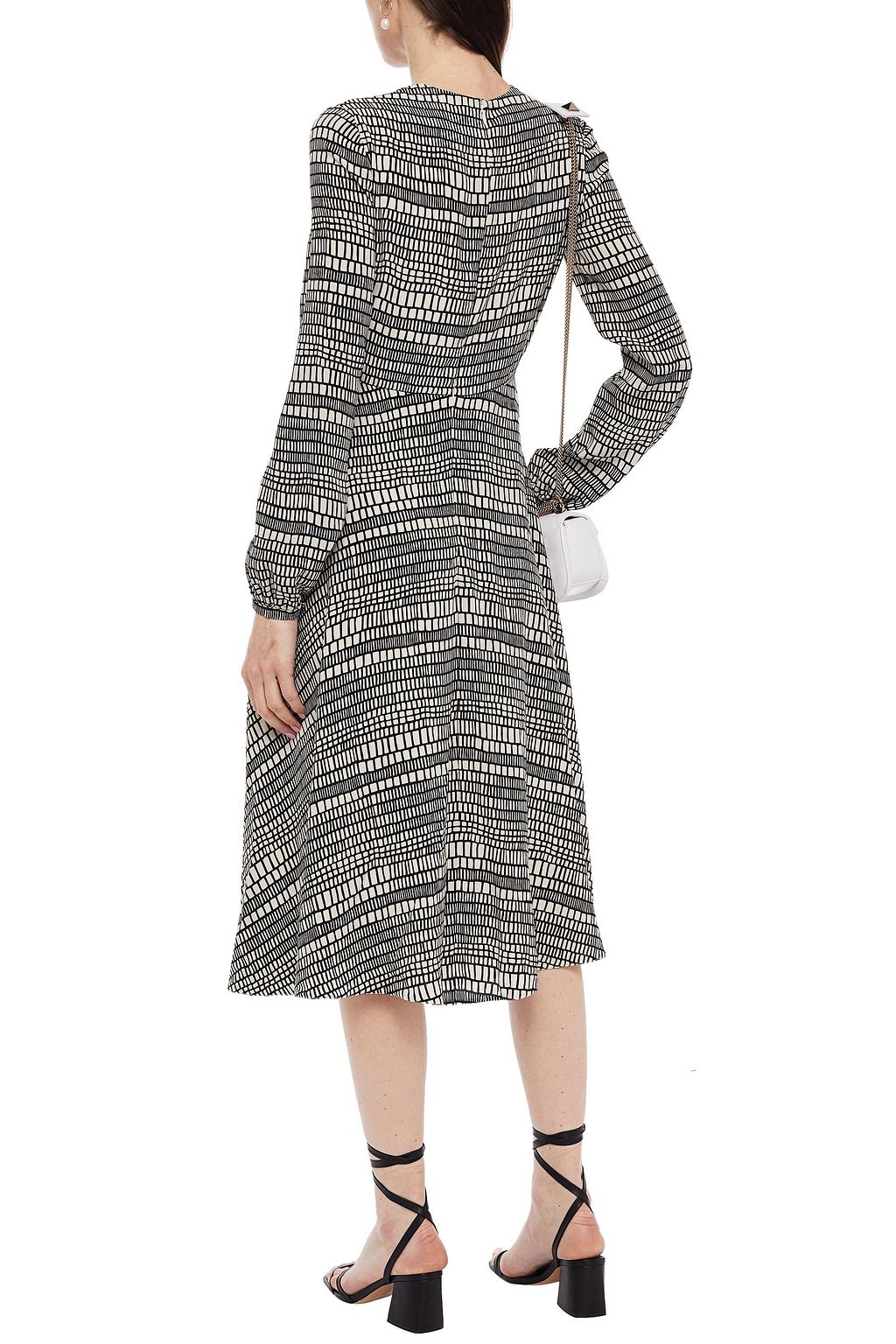 VALENTINO GARAVANI Printed silk crepe de chine midi dress