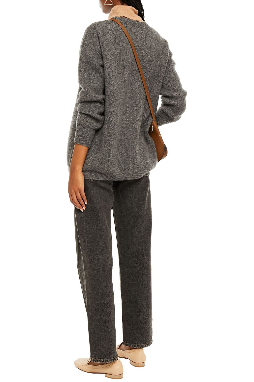 JAMES PERSE Ribbed cashmere and silk-blend sweater