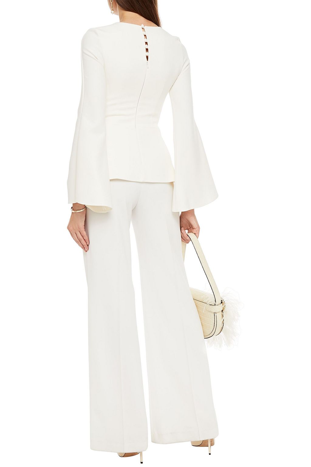 SAFIYAA Ida stretch-crepe peplum top