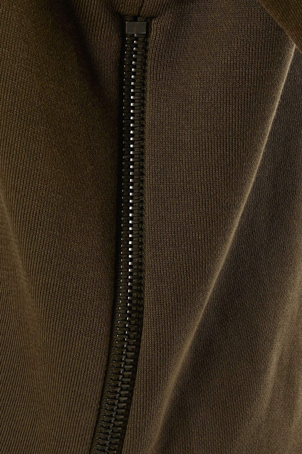 JAMES PERSE Zip-detailed French cotton-terry hoodie