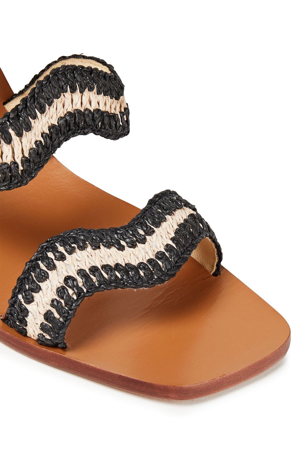 ZIMMERMANN Two-tone raffia sandals