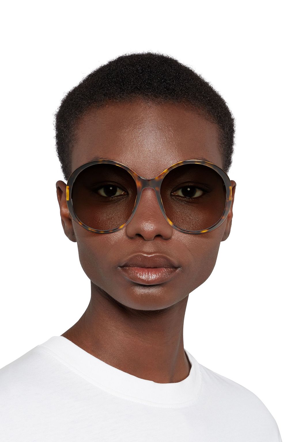 GIVENCHY Oversized round-frame tortoiseshell acetate sunglasses