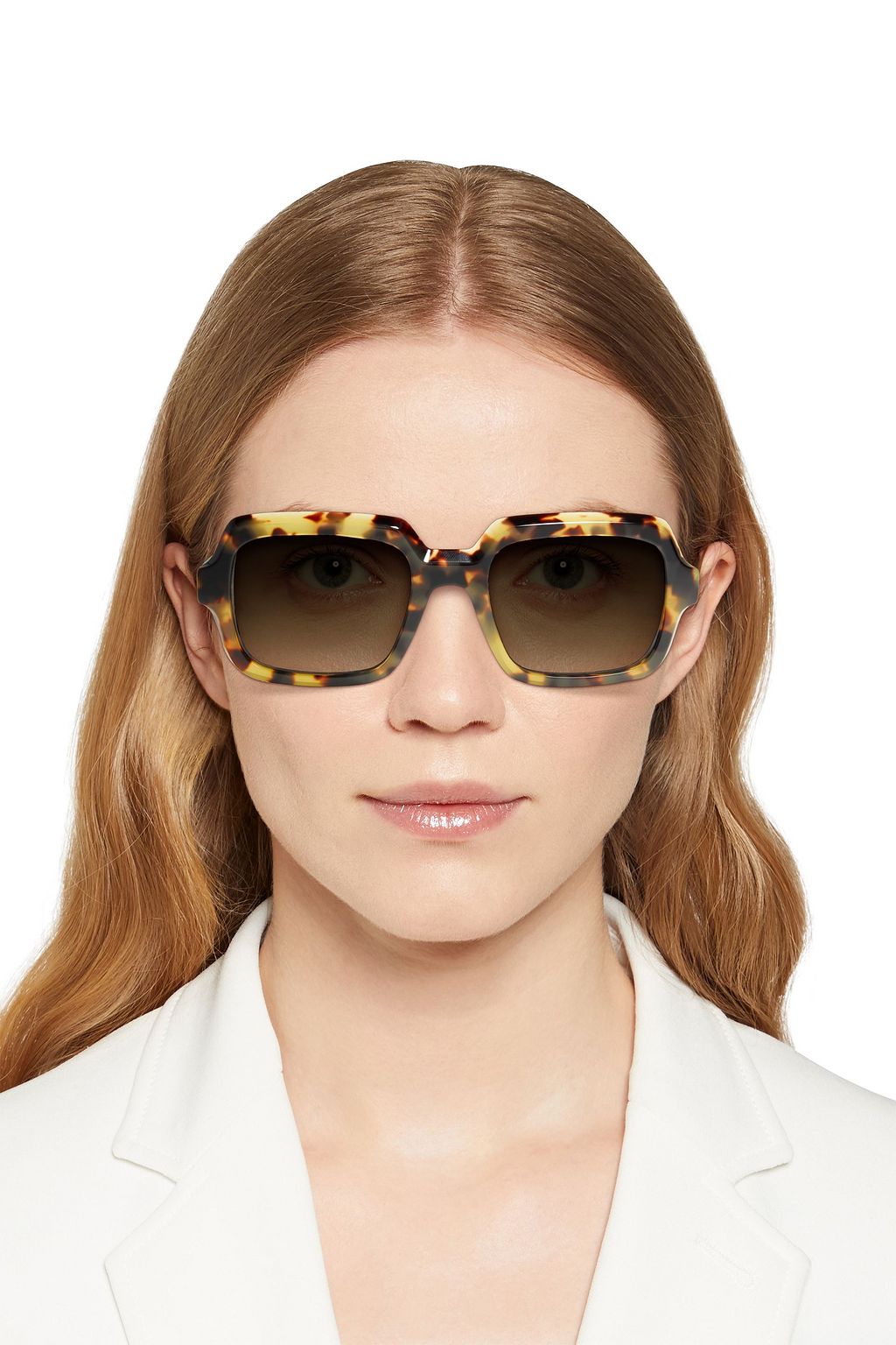 GIVENCHY Rectangle-frame tortoiseshell acetate sunglasses