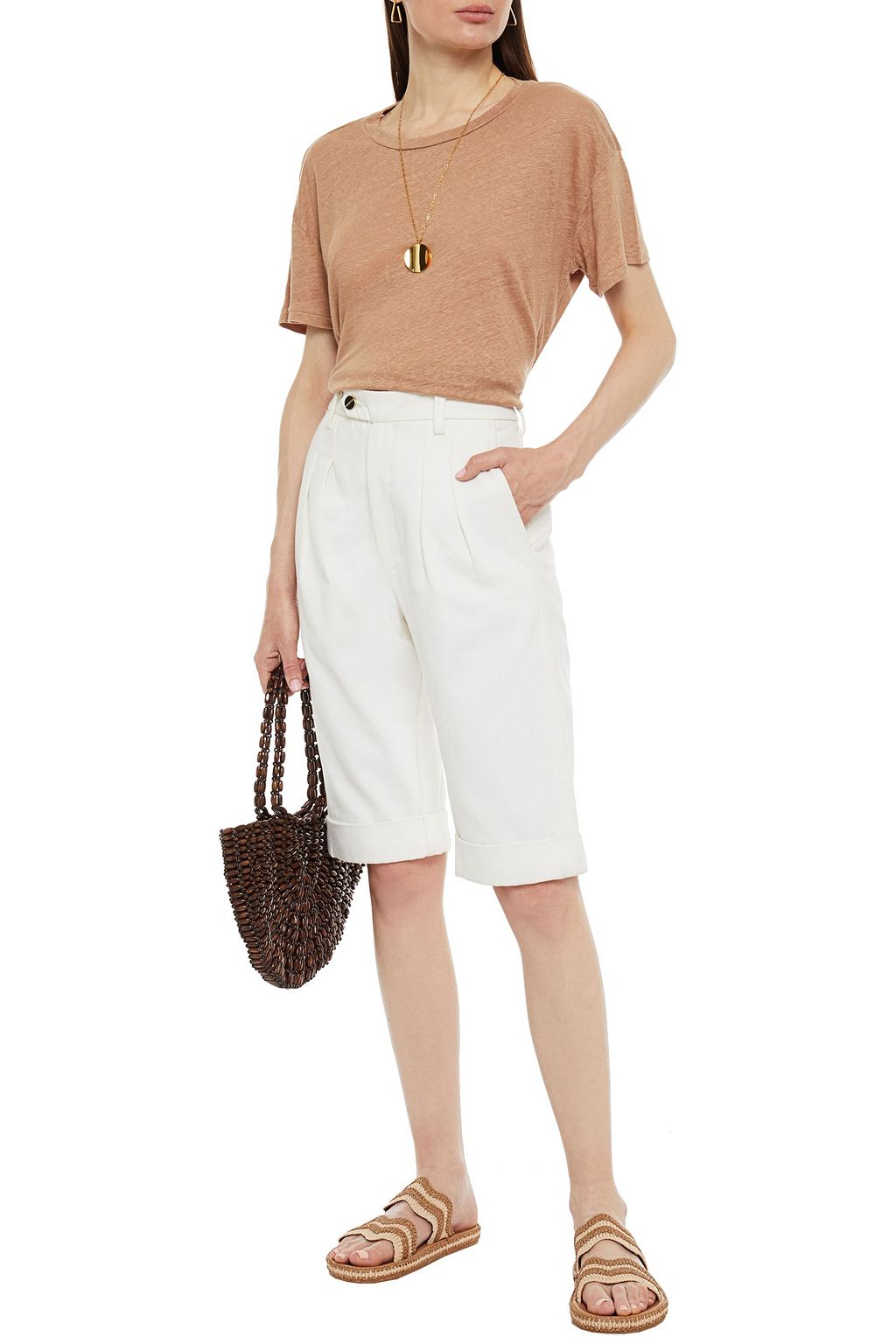 STATESIDE Slub linen T-shirt