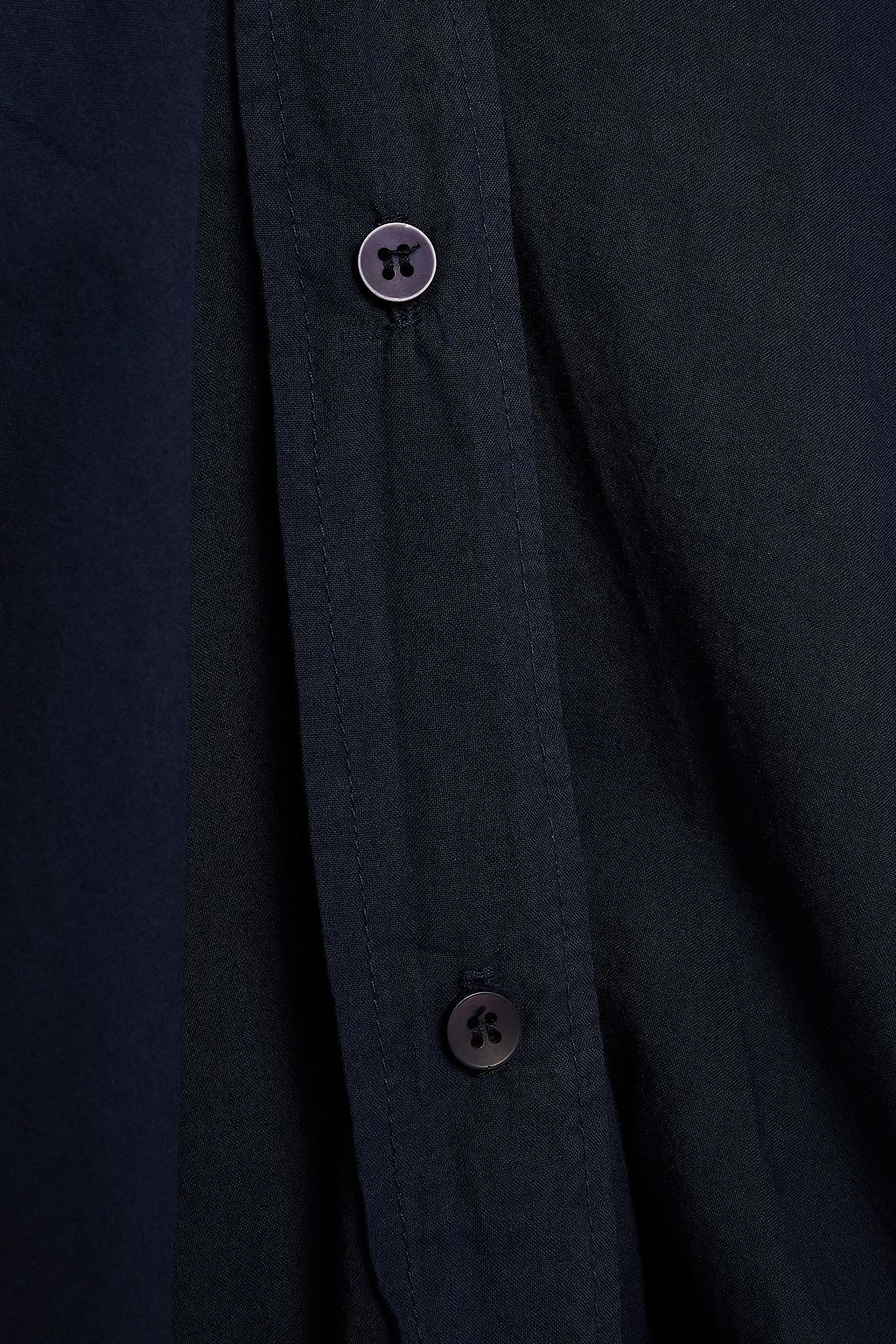 STATESIDE Twist-front cotton-poplin shirt