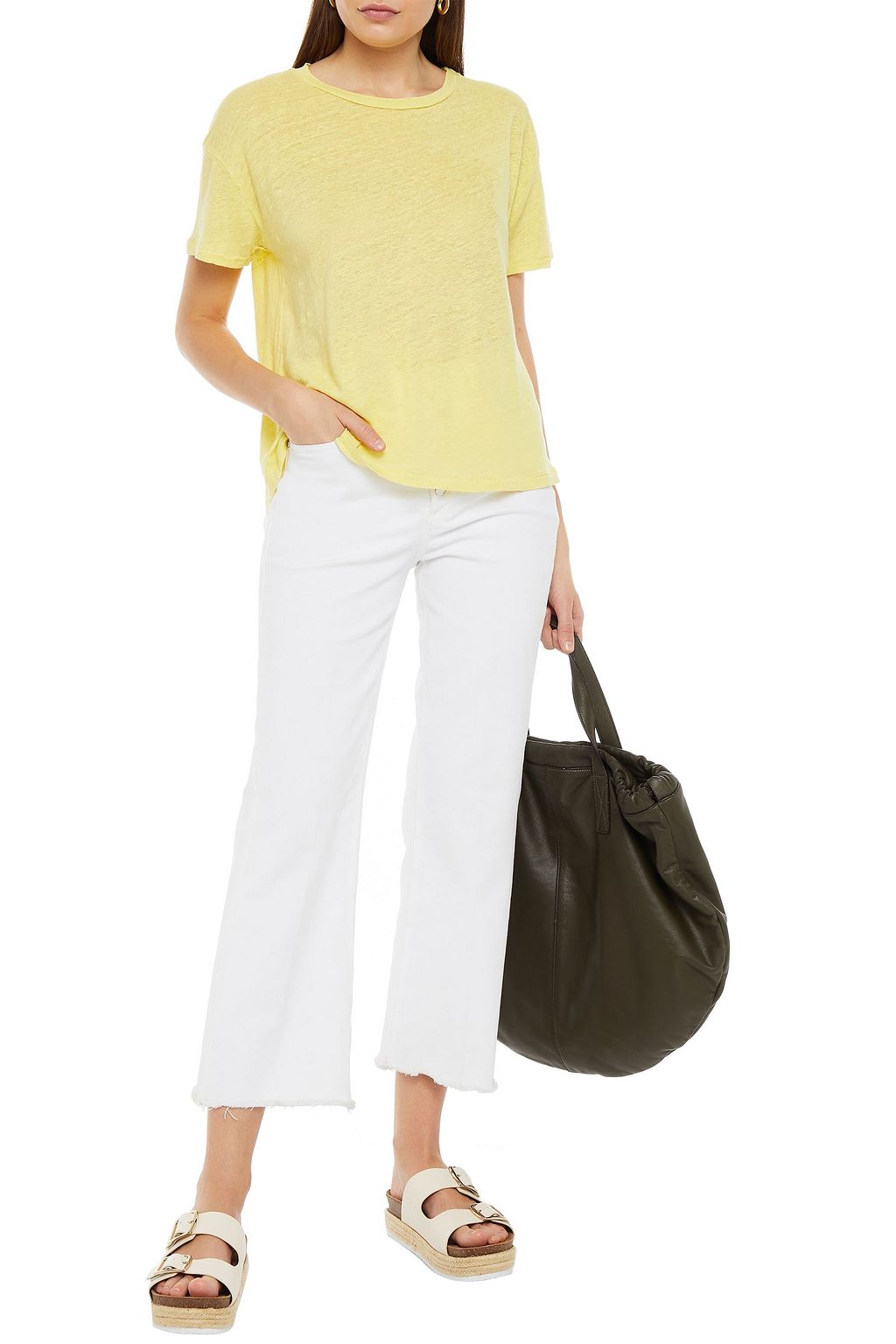 STATESIDE Slub linen T-shirt