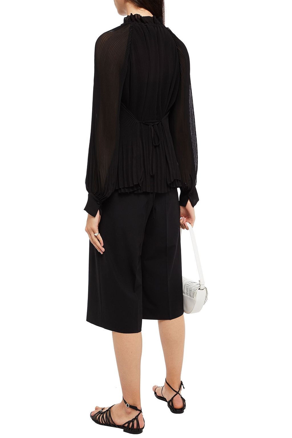SAMSØE Φ SAMSØE Ruffle-trimmed pleated chiffon blouse