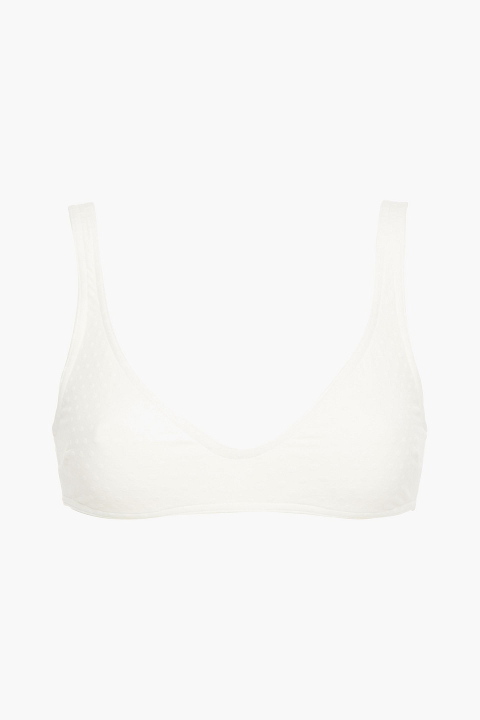 Zimmermann Swiss-dot Bikini Top In Off-white