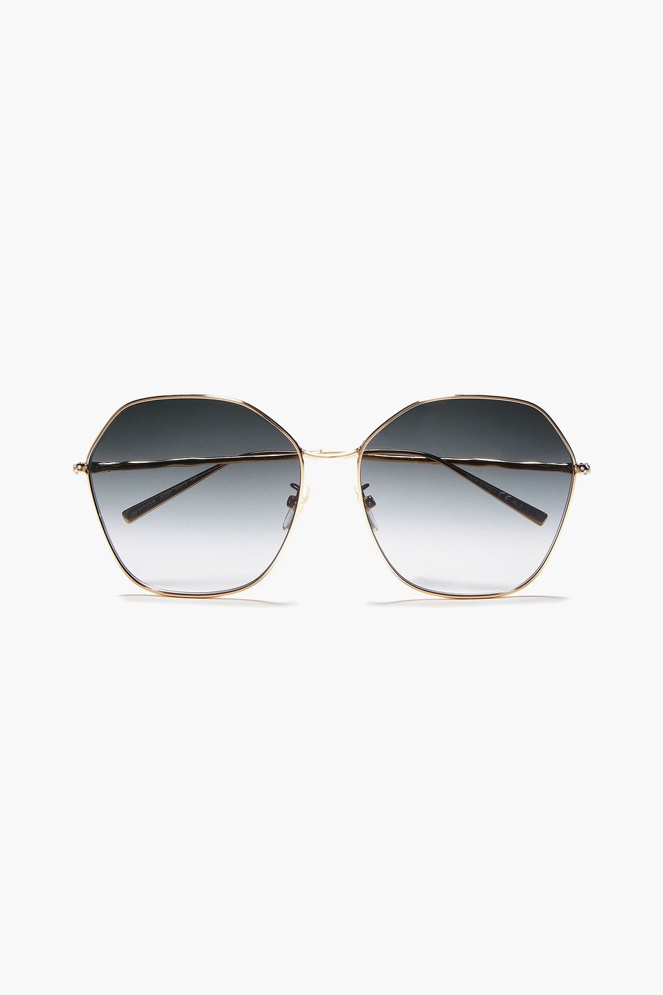 GIVENCHY Hexagonframe crystalembellished goldtone sunglasses THE