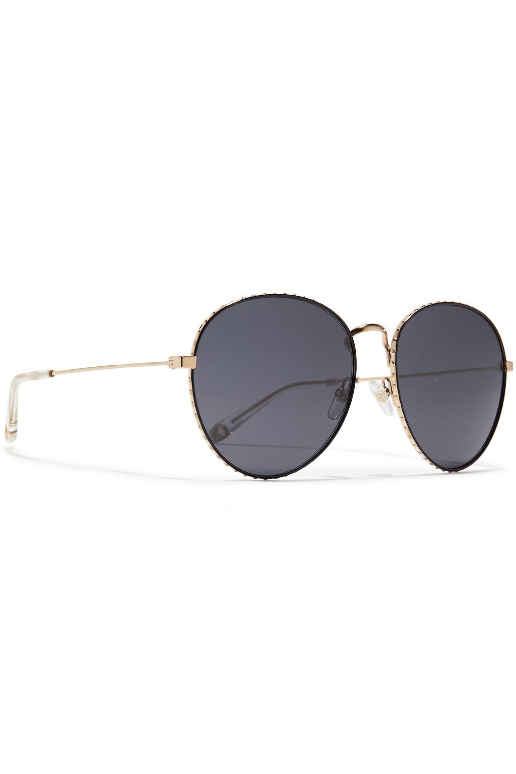 GIVENCHY Aviator-style studded gold-tone sunglasses