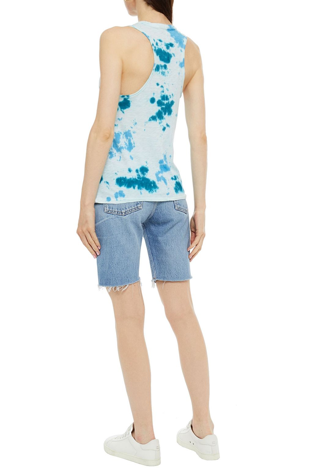 STATESIDE Slub tie-dyed Supima cotton-jersey tank