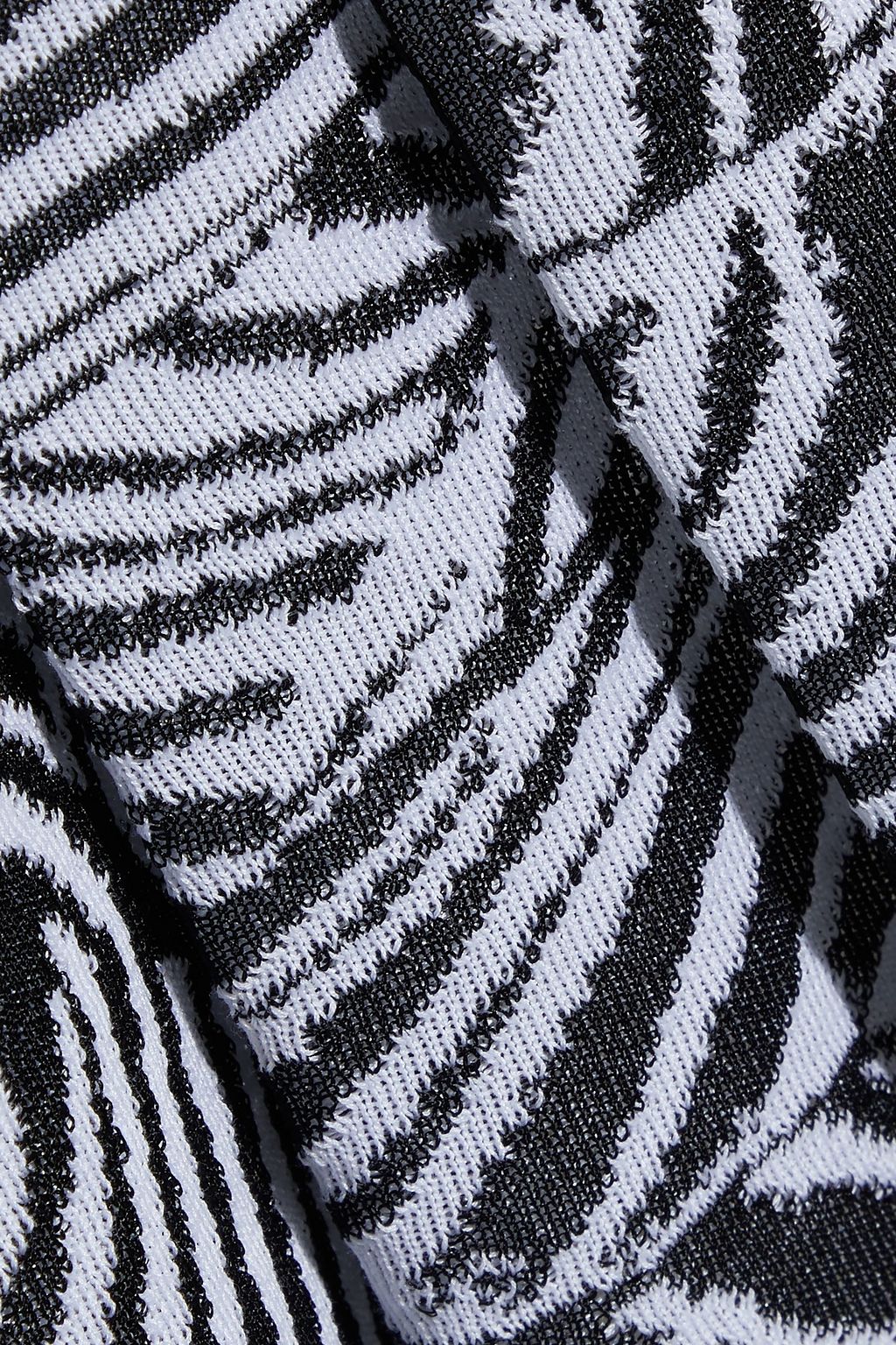 MISSONI Pleated crochet-knit mini skirt
