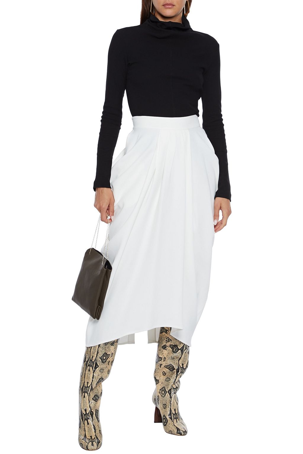 ROSETTA GETTY Ribbed cotton-jersey turtleneck top