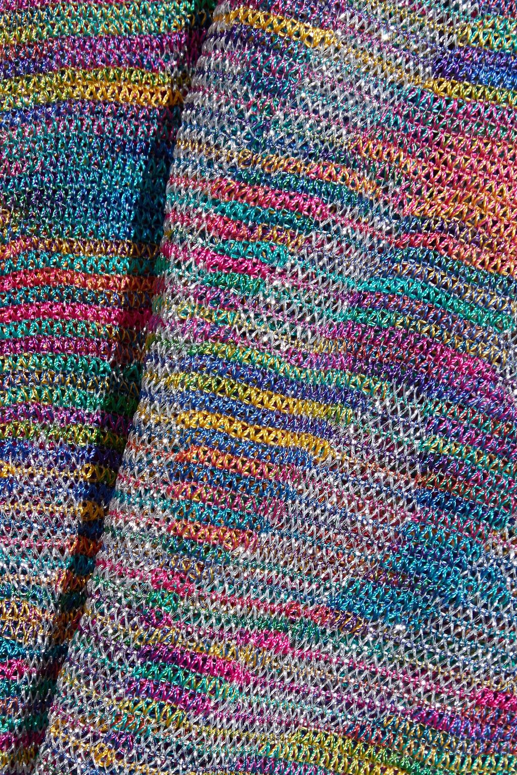 MISSONI Metallic crochet-knit shirt