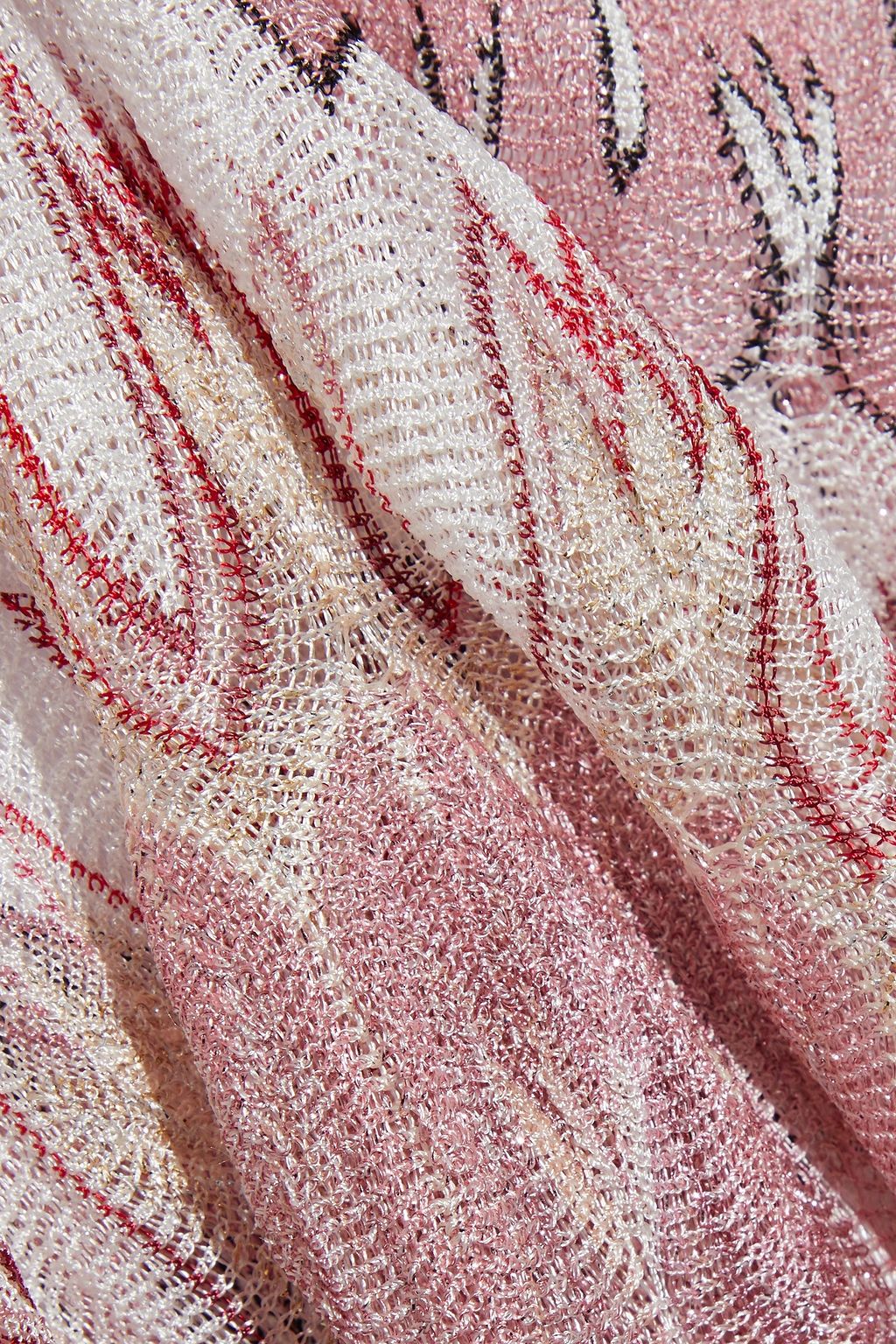 MISSONI Metallic crochet-knit top
