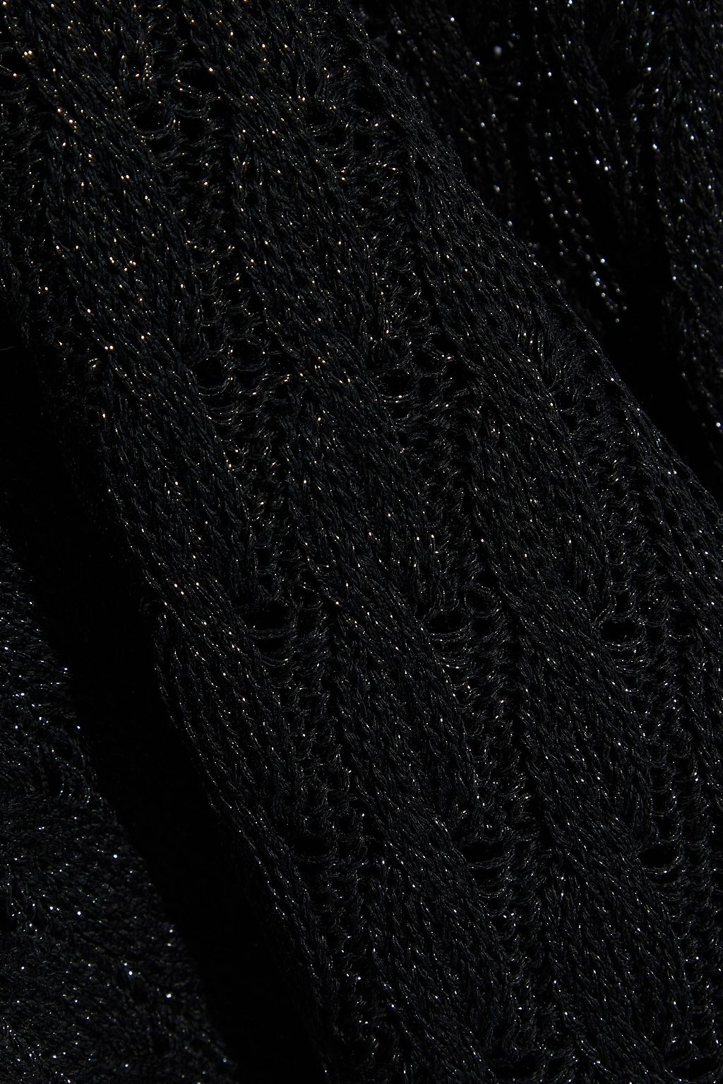 MISSONI Metallic cable-knit polo shirt