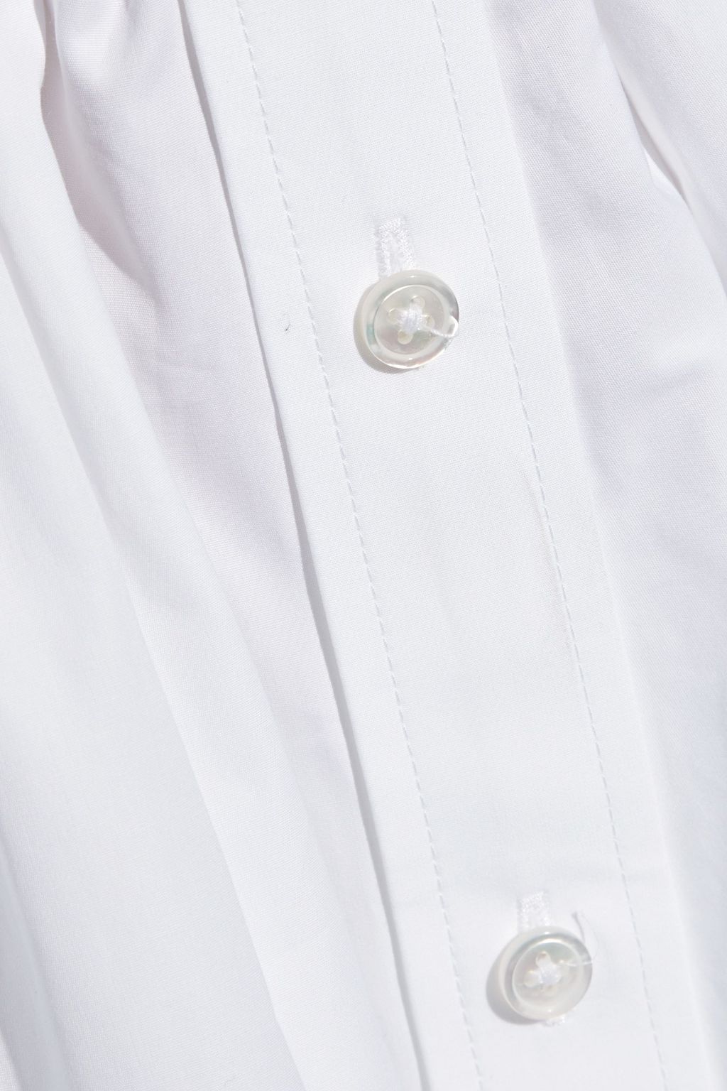 ALEXANDER WANG Oversized cold-shoulder gathered cotton-poplin shirt