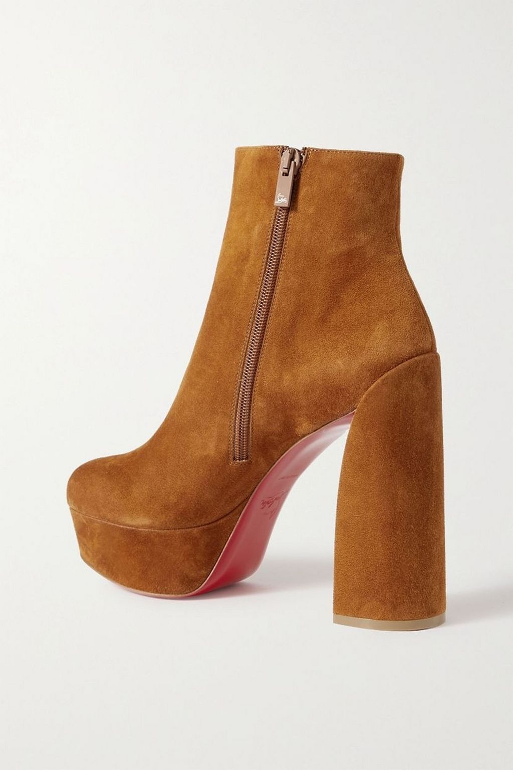 CHRISTIAN LOUBOUTIN Movida Booty 130 Ankle Boots aus Veloursleder mit Plateau