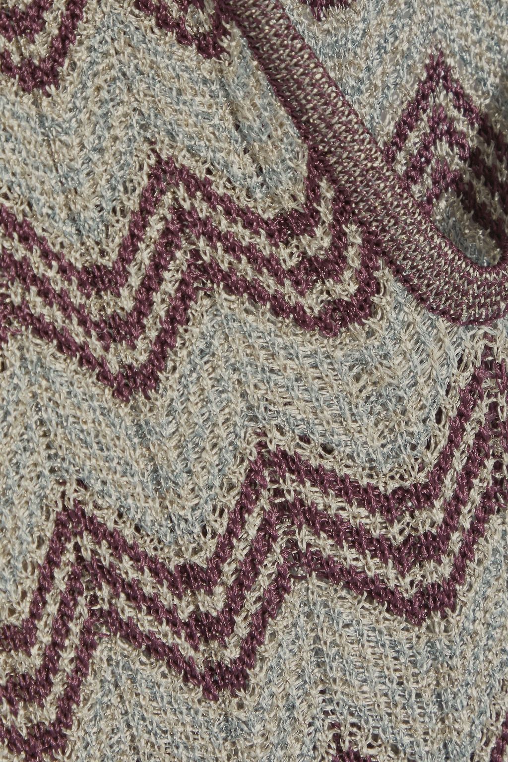 M MISSONI Metallic crochet-knit maxi dress