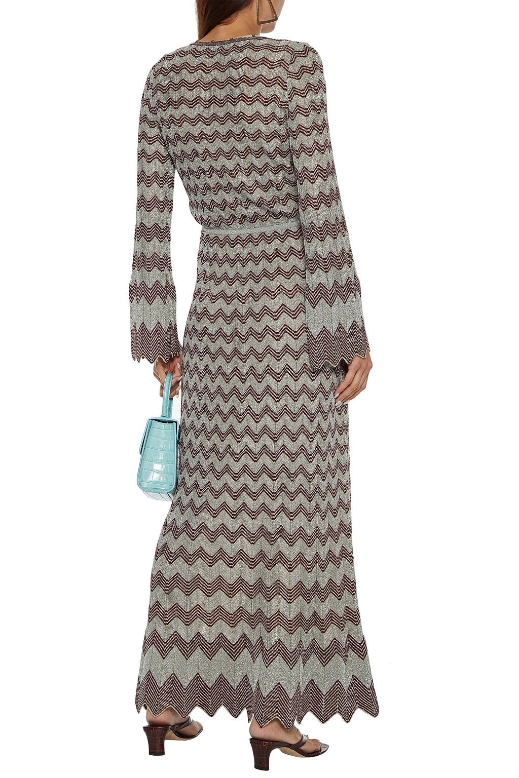 M MISSONI Metallic crochet-knit maxi dress