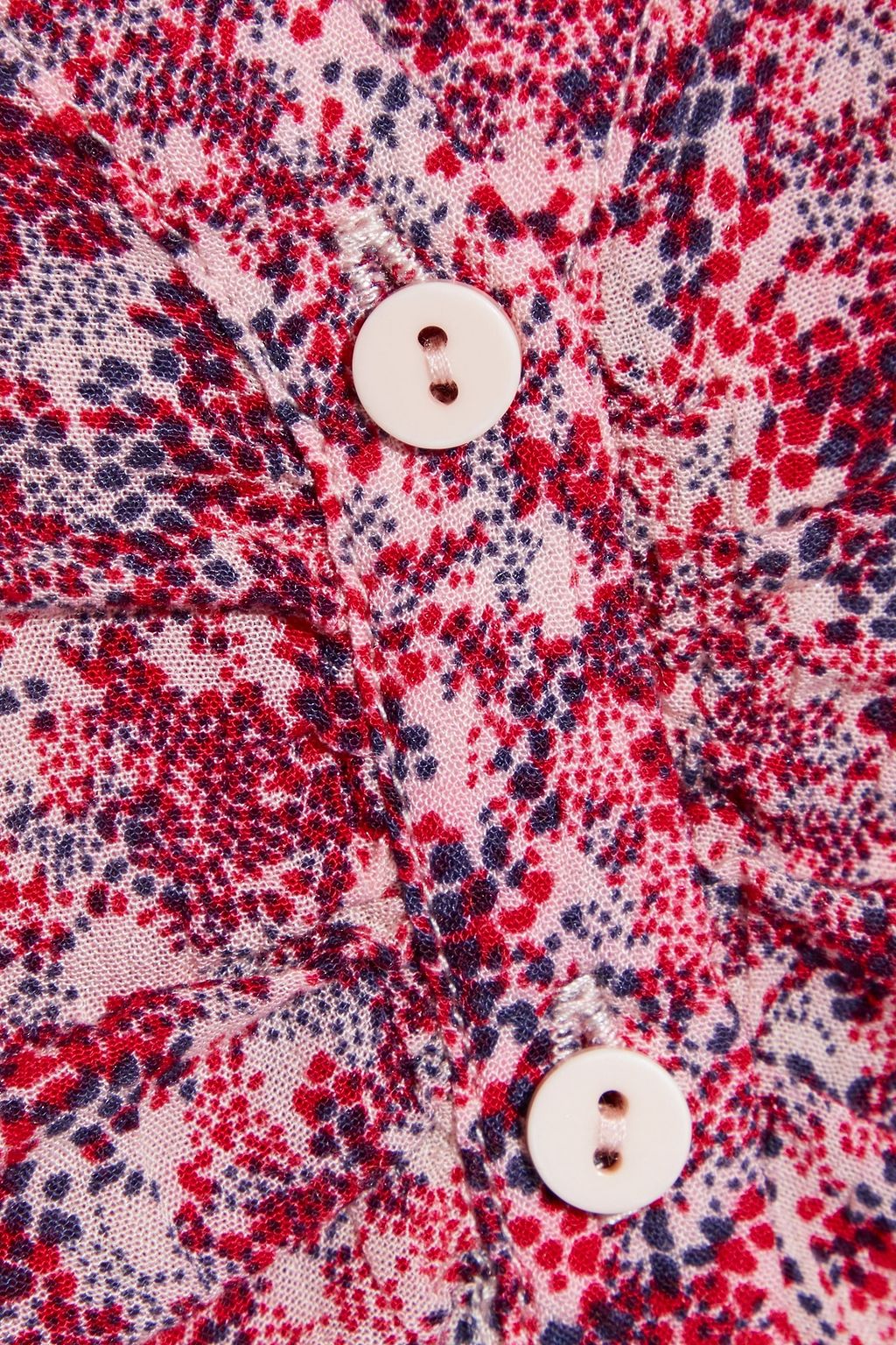 BA&SH Nelly printed crepe de chine peplum top