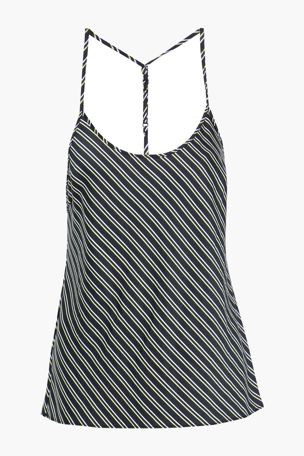 ALEXANDERWANG.T Striped crinkled-satin camisole | THE OUTNET