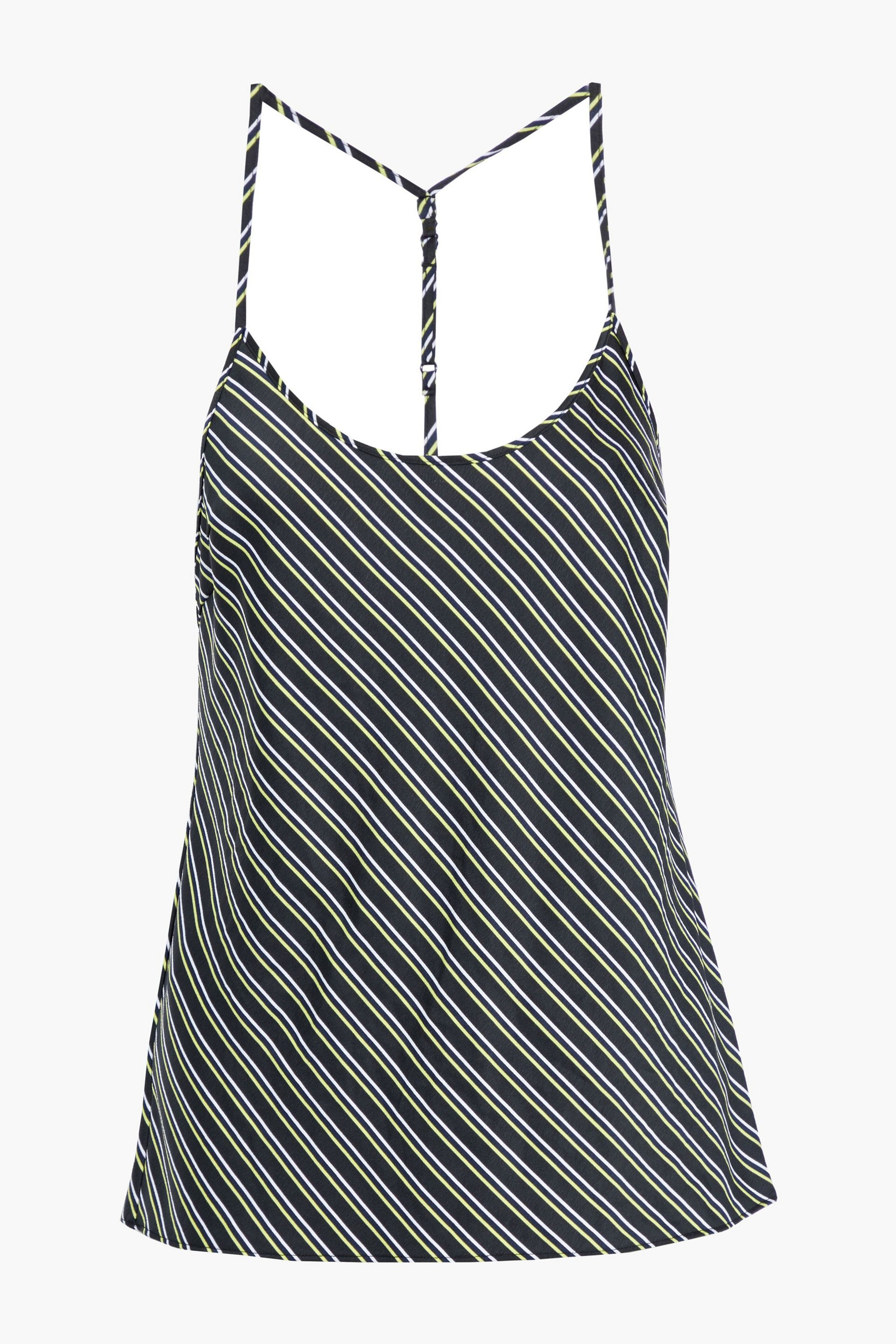 ALEXANDERWANG.T Striped crinkled-satin camisole
