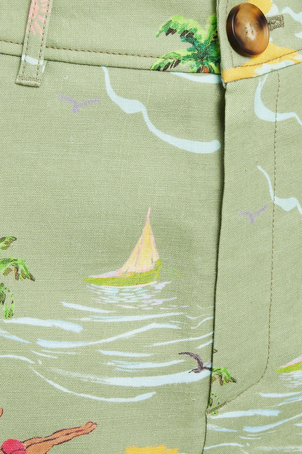 REJINA PYO プリントリネン ショートパンツ