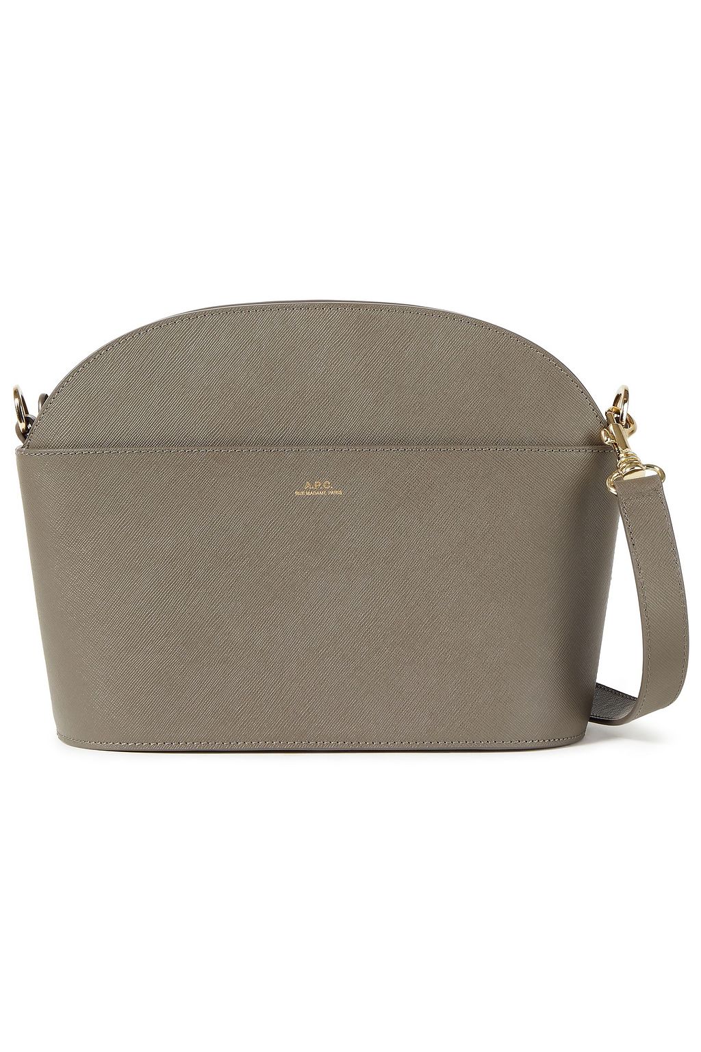 Taupe Gabriella Textured Leather Shoulder Bag Sale Up To 70 Off The Outnet A P C The Outnet