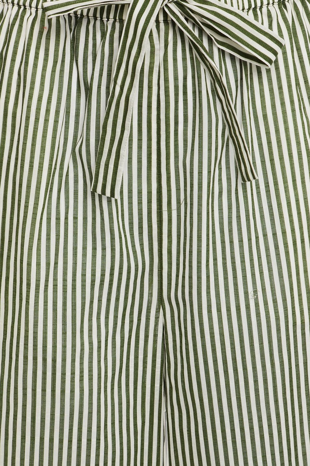 ZIMMERMANN Empire striped cotton-voile wide-leg pants
