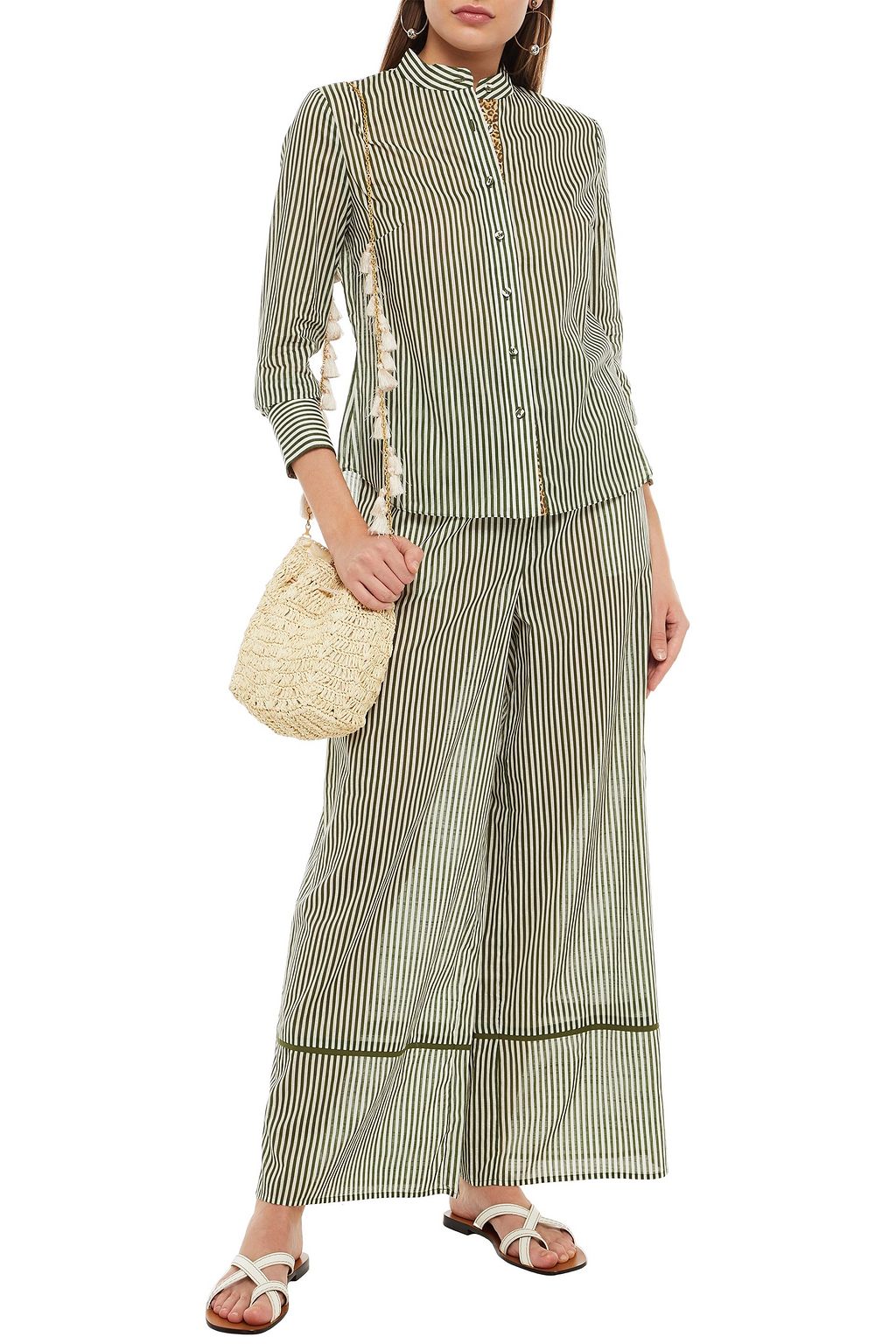ZIMMERMANN Striped cotton-voile shirt